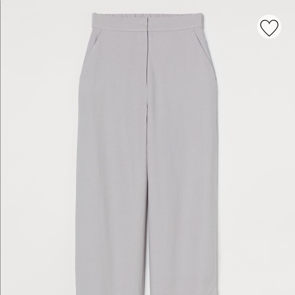 Wide cut side slit pants in light gray. Size 4. Worn 2x. Brand H&M. - Picture 4 of 6
